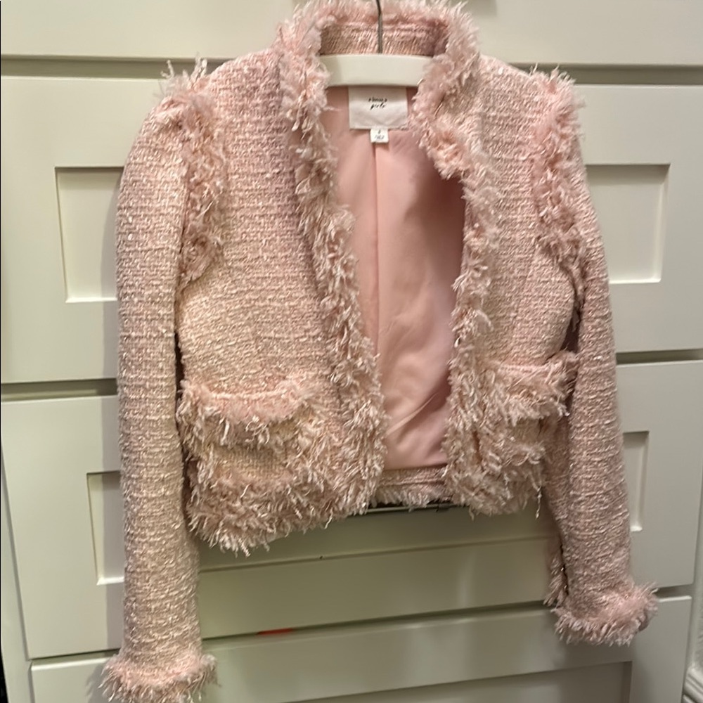Girls Blush Tweed Jacket, S